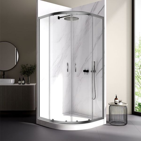 Душевой уголок Veconi Rovigo RV-202GR, 800x800x1900, брашированный графит, прозрачное стекло
