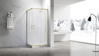 Душевой уголок Veconi Rovigo RV-27G, 1200x900x1900, золото брашинг, прозрачное стекло Душевой уголок Veconi Rovigo RV-27G, 1200x900x1900, золото брашинг, прозрачное стекло