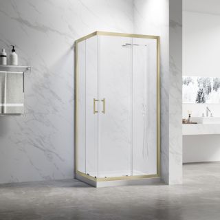 Душевой уголок Veconi Rovigo RV-27G, 1200x900x1900, золото брашинг, прозрачное стекло Душевой уголок Veconi Rovigo RV-27G, 1200x900x1900, золото брашинг, прозрачное стекло