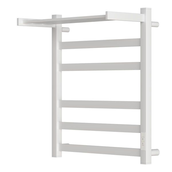 Полотенцесушитель электрический Point Меркурий PN83856PW П5 500x600 с полкой  белый