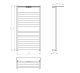 Полотенцесушитель электрический Wonzon & Woghand Frankfurt WW-1029-MB 48x90 см чёрный матовый
