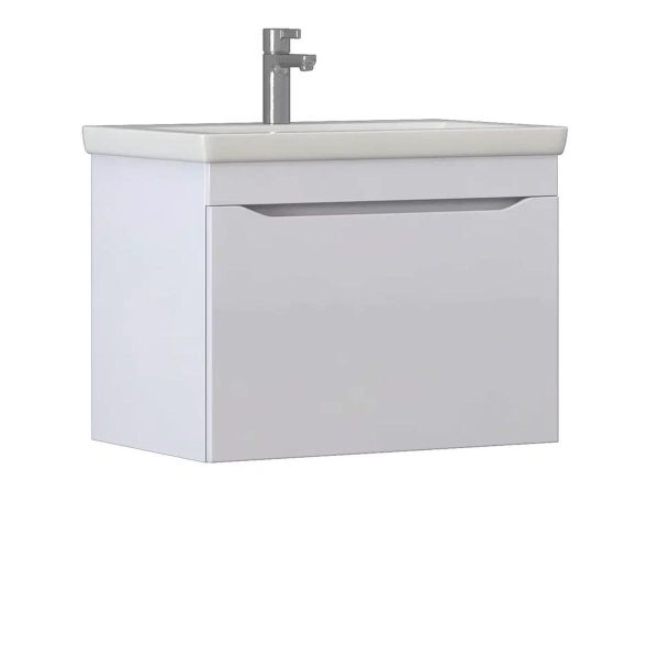 Тумба под раковину подвесная Vigo Grani 165 70 см белый
