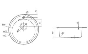 Кухонная мойка IDDIS Suno SUN50S0i77S с сифоном 50см сталь