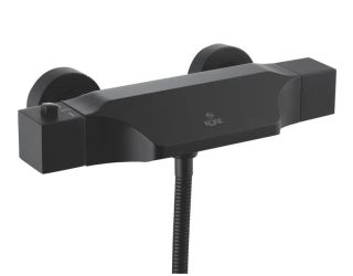 Смеситель для ванны Rose R3702H с термостатом чёрный матовый Смеситель для ванны Rose R3702H с термостатом чёрный матовый
