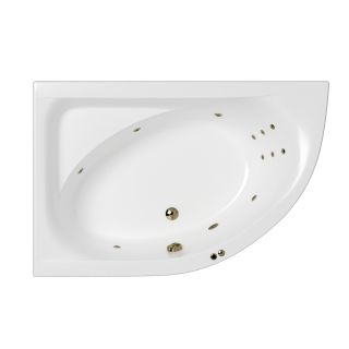 Гидромассажная ванна WHITECROSS Aquarella 0108.170110.100.LINE.BR левая 170x110 см Line бронза