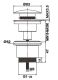 Донный клапан Rose RS31 хром Донный клапан Rose RS31 хром