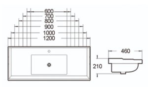 Мебельная раковина SantiLine SL-2112(100) белый