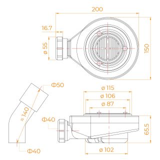 Сифон для душевого поддона RGW S-16 44241600-01 Сифон для душевого поддона RGW S-16 44241600-01
