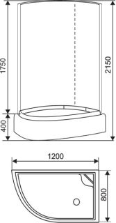 Душевая кабина Arcus style S-09 R 120х80х215 Душевая кабина Arcus style S-09 R 120х80х215