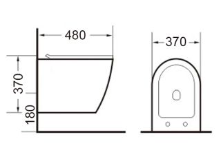 Унитаз Timo RIMLESS безободковый,подвесной, с сидением микролифт(TK-403 MB) Унитаз Timo RIMLESS безободковый,подвесной, с сидением микролифт(TK-403 MB)