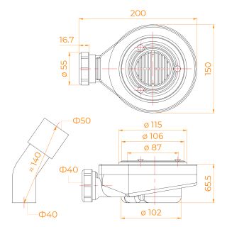Сифон для поддона RGW Stone S-2 50241120-00 хром Сифон для поддона RGW Stone S-2 50241120-00 хром