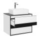 Тумба с раковиной STYLE LINE ЛС-000010041  "Амстердам 70" со столешницей, белый матовый