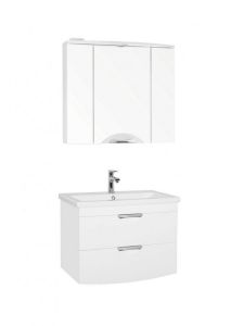 Тумба под раковину STYLE LINE ЛС-000010037  "Жасмин 2" (2 ящ.), Комо 80, Люкс белая, PLUS