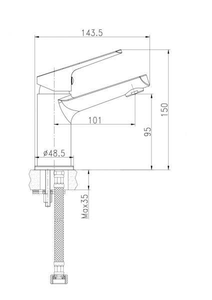 Смеситель для раковины Cersanit FLAVIS 63034