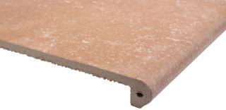 Керамогранит Exagres Ступень фронтальная С0002210 343251 Peldano Stone Brown 33x33х4 антискользящая