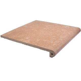 Керамогранит Exagres Ступень фронтальная С0002210 343251 Peldano Stone Brown 33x33х4 антискользящая
