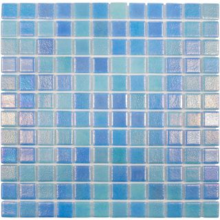 Стеклянная мозаика VIDREPUR Shell С0002470 1236470  Shell Mix Blue 551/552 (на сетке)
