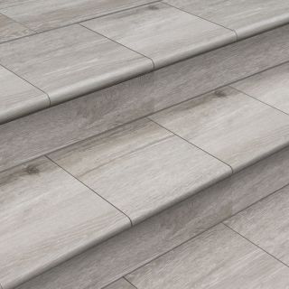 Керамогранит Exagres Ступень фронтальная С0002757 1070043 Peldano Forest Argent клинкер 33x33 антискользящая