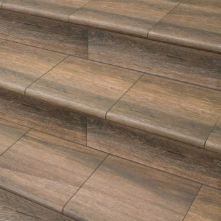 Керамогранит Exagres Ступень фронтальная С0002762 343243 Peldano Forest Moka клинкер 33x33 антискользящая