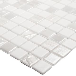 Стеклянная мозаика VIDREPUR С0002795 1236461 Astra White Белый на сетке