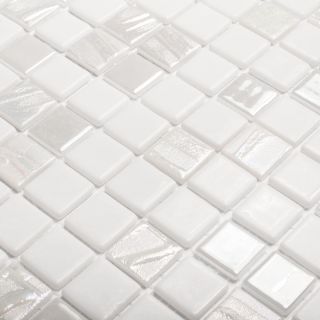Стеклянная мозаика VIDREPUR С0002795 1236461 Astra White Белый на сетке