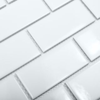Керамическая мозаика  Starmosaic HOMEWORK С0002900 1236112 Brick White Glossy A1001G 288х294х6