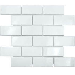 Керамическая мозаика  Starmosaic HOMEWORK С0002900 1236112 Brick White Glossy A1001G 288х294х6