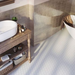 Керамическая мозаика  Starmosaic HOMEWORK С0002905 1236086 Hexagon small White Matt IDL1005 278х265х6