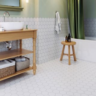 Керамическая мозаика  Starmosaic HOMEWORK С0002907 1236088 Hexagon Big White Matt FQ21016 256х295.5х6