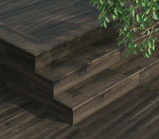 Керамогранит Exagres Ступень фронтальная С0003250 1070046 Peldano Forest Wengue клинкер 33x33 антискользящая