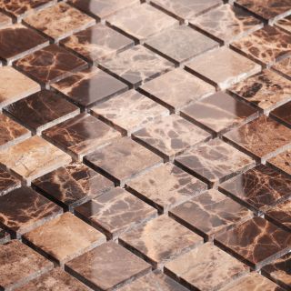 Мраморная мозаика Wild Stone Classic С0003478 1236023 20x20 Dark Emperador Polished JMST023 305x305x4