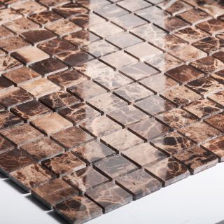 Мраморная мозаика Wild Stone Classic С0003478 1236023 20x20 Dark Emperador Polished JMST023 305x305x4