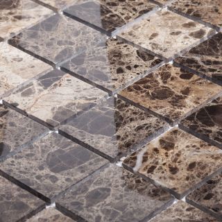 Мраморная мозаика Wild Stone Classic С0003479 1236024 48x48 Dark Emperador Polished JMST055 305x305x4