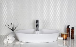 Керамическая мозаика  Starmosaic HOMEWORK С0003639 1237227 Penny Round White Matt NK41000 315х309х6