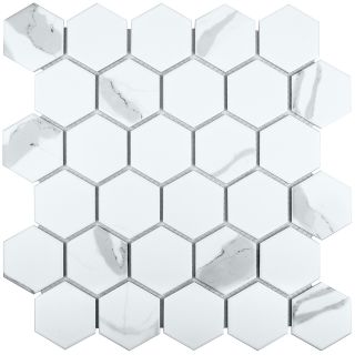 Керамическая мозаика  Starmosaic HOMEWORK С0003709 1236076 Hexagon small Carrara Matt PMMT83017 271х282х6