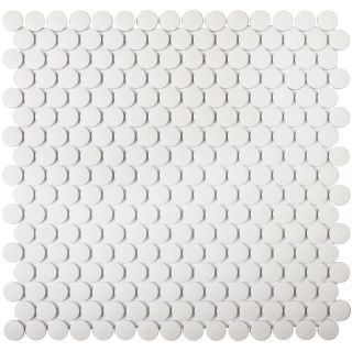 Керамическая мозаика  Starmosaic HOMEWORK С0003713 1237226 Penny Round White Antid. JNK81011 315х309х6