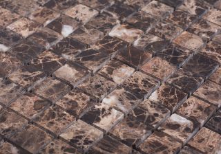 Мраморная мозаика Wild Stone Classic С0003827 1236032 20x20 Dark Emperador Matt JMST070 305x305x8