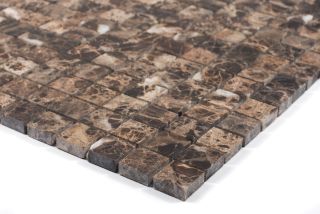Мраморная мозаика Wild Stone Classic С0003827 1236032 20x20 Dark Emperador Matt JMST070 305x305x8