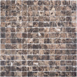 Мраморная мозаика Wild Stone Classic С0003827 1236032 20x20 Dark Emperador Matt JMST070 305x305x8