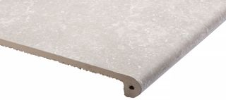 Керамогранит Exagres Ступень фронтальная С0005474 1237174 Peldano Stone Gris 33x33х4 антискользящая