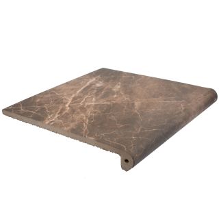 Керамогранит Exagres Ступень фронтальная С0005530 1237216 Peldano Nevada Emperador 33x33х4 антискользящая