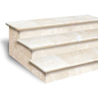 Керамогранит Exagres Ступень угловая С0005529 1237215 Cartabon Nevada Limestone 33x33 антискользящая