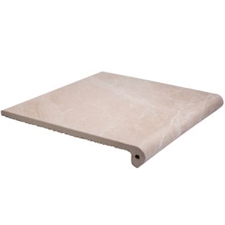 Керамогранит Exagres Ступень фронтальная С0005533 1237219 Peldano Nevada Limestone 33x33х4 антискользящая