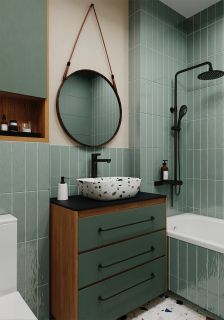 Керамическая плитка Smile Tile Liguria Green С0005598 1237266 7.5x30