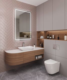 Керамическая плитка Smile Tile Liguria Pink С0005600 1237268 7.5x30