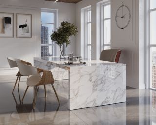 Керамогранит Staro StaroSlabs СЛЭБ С0005780 1237416 Arabescato Oscuro Elegance 120х280 Slab Polished полированный