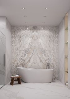 Керамогранит Staro StaroSlabs СЛЭБ С0005883 1237505 Domino Ash - B Elegance 120х280 Slab Polished полированный
