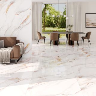Керамогранит Staro StaroSlabs СЛЭБ С0005970 1237585 Beldia Bianco 120х120 Elegance Polished полированный
