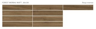Керамогранит Staro Starowood Forest Merbau Matt С0006318 1237887 20x120