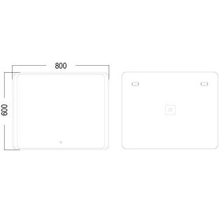 Зеркало с подсветкой Azario Valeria CS00064487 80 см